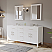 72" Contemporary White Solid Wood and Porcelain Double Vanity Set