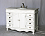 48" Adelina Antique Style Single Sink Bathroom Vanity in Pure White Finish with Imperial White Stone Countertop