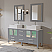 63" Double Sink Bathroom Vanity Set in Gray Cabinet Finish with Polished Chrome Plumbing