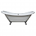 Cambridge 73" Extra Large Acrylic Double Slipper Clawfoot Tub, Brushed Nickel Feet and No Faucet Holes