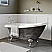 Cambridge Scorched Platinum 67" x 28" Acrylic Slipper Bathtub with "7" Deck Mount Faucet Holes and Polished Chrome Ball and Claw Feet
