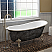 Cambridge Scorched Platinum 67" x 30" Cast Iron Slipper Bathtub with No Faucet Holes and Polished Chrome Ball and Claw Feet