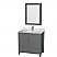 36" Single Bathroom Vanity in Dark Gray with Countertop, Sink, and Mirror Options