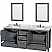 80" Double Bathroom Vanity in Dark Gray with Countertop, Sink, and Mirror Options