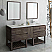 Fresca Formosa 72" Floor Standing Double Sink Modern Bathroom Vanity with Open Bottom & Mirrors