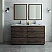 Fresca Formosa 60" Floor Standing Double Sink Modern Bathroom Vanity w/ Mirrors