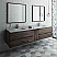 Fresca Formosa 84" Wall Hung Double Sink Modern Bathroom Vanity w/ Mirrors