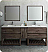 Fresca Formosa 84" Floor Standing Double Sink Modern Bathroom Vanity w/ Open Bottom & Mirrors