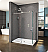Fleurco KN Kinetik In-Line 48 Sliding Shower Door and Fixed Panel with Return Panel and Flush-pull Handle (Closes against return panel)