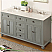 62" Vintage Gray Cottage Look Double Sink Glennville Bathroom Sink Vanity