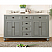 62" Vintage Gray Cottage Look Double Sink Glennville Bathroom Sink Vanity
