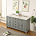 62" Vintage Gray Cottage Look Double Sink Glennville Bathroom Sink Vanity