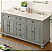 62" Vintage Gray Cottage Look Double Sink Glennville Bathroom Sink Vanity