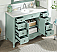 46.5" Distressed Light Blue Single Sink Vanity with White Marble Countertop