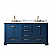 72" Double Sink Bathroom Vanity in Blue Finish with Carrara White Marble Top