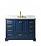 48" Single Sink Bathroom Vanity in Blue Finish with Carrara White Marble Top