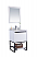 24" White Bathroom Vanity Cabinet with Countertop, Mirror and Linen Cabinet Options