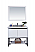 36" White Bathroom Vanity Cabinet with Countertop and Mirror Options