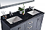 60" Double Sink White Bathroom Vanity Cabinet + Top and Color Options
