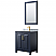 30" Single Bathroom Vanity in Dark Blue with Countertop, Mirror and Medicine Cabinet Options