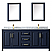 80" Double Bathroom Vanity in Dark Blue with Countertop, Mirror and Medicine Cabinet Options