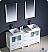 Fresca Torino 60" White Modern Double Bathroom Sinks