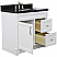 37" Single Sink Vanity in White Finish with Countertop and Sink Options - LEFT Drawers
