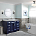 49" Single Sink Vanity in Blue Finish with Countertop and Sink Options