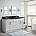 61" Double Sink Vanity in White Finish with Countertop and Sink Options