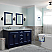 61" Double Sink Vanity in Blue Finish with Countertop and Sink Options