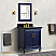 31" Single Vanity in Blue Finish with Countertop and Sink Options