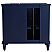 37" Single Vanity in Blue Finish with Countertop and Sink Option - Left door/Left sink