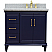 37" Single Vanity in Blue Finish with Countertop and Sink Options - Right door/Right sink