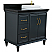 37" Single Vanity in Dark Gray Finish with Countertop and Sink Options - Right door/Right sink