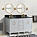 61" Double Sink Bathroom Vanity in White Finish with Countertop and Sink Options