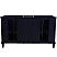 61" Double Sink Bathroom Vanity in Blue Finish with Countertop and Sink Options
