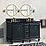 61" Double Sink Bathroom Vanity in Dark Gray Finish with Countertop and Sink Options