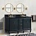 61" Double Sink Bathroom Vanity in Dark Gray Finish with Countertop and Sink Options