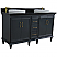 61" Double Sink Bathroom Vanity in Dark Gray Finish with Countertop and Sink Options