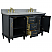 61" Double Sink Bathroom Vanity in Dark Gray Finish with Countertop and Sink Options