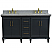 61" Double Sink Bathroom Vanity in Dark Gray Finish with Countertop and Sink Options