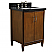 25" Single Sink Vanity in Walnut Finish with Countertop and Sink Options
