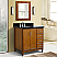 37" Single Vanity in Walnut Finish with Countertop and Sink Options - Left door/Left sink
