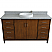 61" Single Sink Vanity in Walnut Finish with Countertop and Sink Options