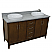 61" Double Sink Vanity in Walnut Finish with Countertop and Sink Options
