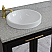 43" Single Vanity in Walnut Finish with Countertop and Sink Options - Left door/Left sink