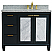 43" Single Vanity in Dark Gray Finish with Countertop and Sink Options - Right door/Right sink