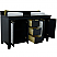 61" Double Sink Bathroom Vanity in Dark Gray Finish with Countertop and Sinks Options