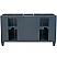 61" Double Sink Bathroom Vanity in Dark Gray Finish with Countertop and Sinks Options