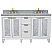 61" Double Bathroom Vanity in White Finish with Countertop and Sink Options